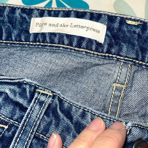 Anthropologie Pilcro And The Letter Press Jeans Size 28 Distressed Straight Leg - Picture 5 of 12